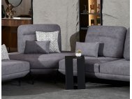 Stem Black Steel Coffee Side Table with Storage