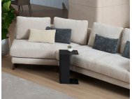 Stem Black Steel Coffee Side Table with Storage
