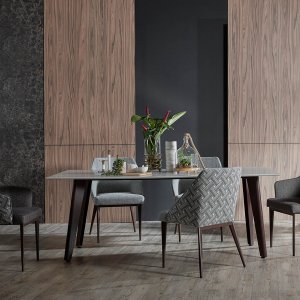 Kay Quartz Top Dining Table 1.6M with Hatch Dining Chairs Kay Quartz Top Dining Table 1.6M with Hatch Dining Chairs