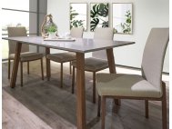 Bolda Quartz Top Dining Table 1.6M with Flex Dining Chairs