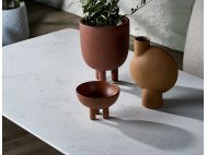 Carrara Quartz Top Dining Table With Marble Accents