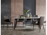 Kay Quartz Top Dining Table 2M with 6 Henry Chairs