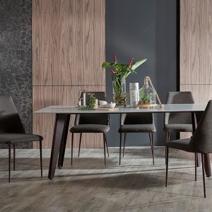 Kay Quartz Top Dining Table 2M with Henry Chairs Kay Quartz Top Dining Table 2M with Henry Chairs