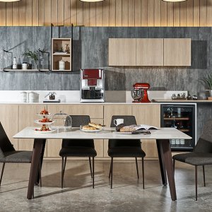 Kay Quartz Top Dining Table 1.6M with Henry Dining Chairs Kay Quartz Top Dining Table 1.6M with Henry Dining Chairs