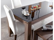 Max Glass Dining Table 1.7M + 4 Doric Chairs