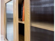 Alba Sideboard in Solid Timber and Reeded Glass