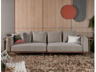 Celadon 4 Seater Modular Fabric Sofa With Adjustable Side Table