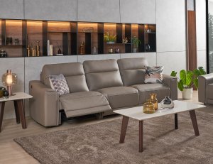 Grande Motorised Leather Recliner Sofa with High Backrests | All Seats Reclinable Grande Motorised Leather Recliner Sofa with High Backrests | All Seats Reclinable