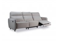 Homer Motorised Fabric Recliner Sofa with USB Ports and High Backrest