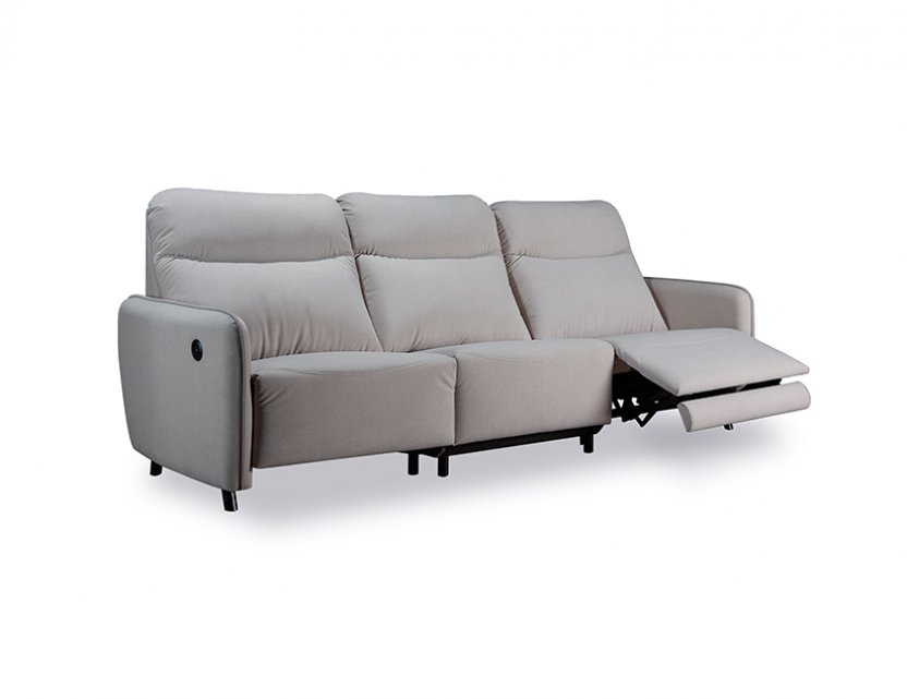 Homer Motorised Fabric Recliner Sofa with USB Ports and High Backrest