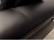 Kof L-Shape Half Leather Sofa with Adjustable Headrests