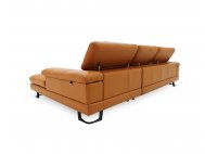 Korus L-Shape Leather Sofa with Adjustable Headrest