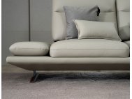Lovy Corner Full Thick Leather Pushback Sofa