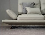 Lovy Corner Full Thick Leather Pushback Sofa
