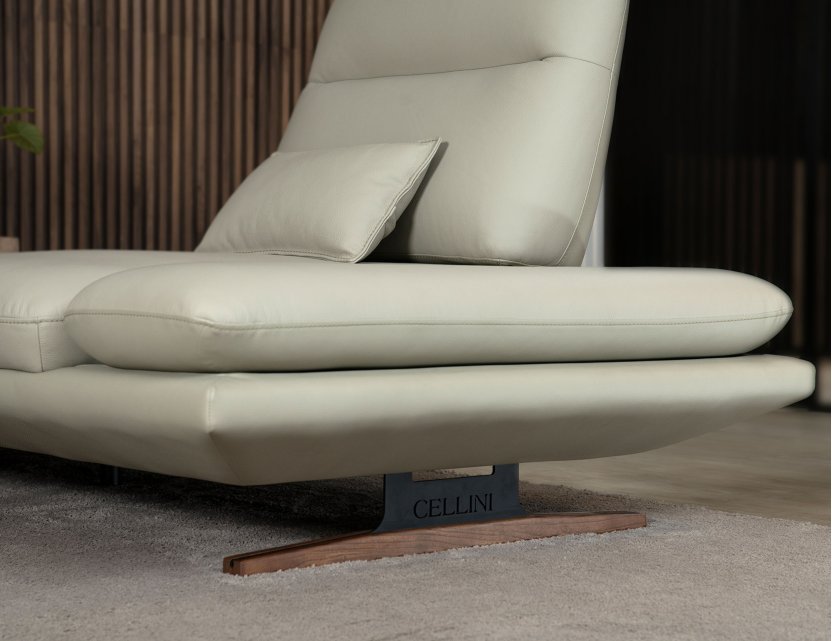 Lovy Corner Full Thick Leather Pushback Sofa