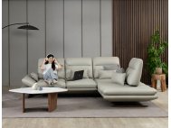 Lovy Corner Full Thick Leather Pushback Sofa