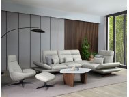 Lovy Corner Full Thick Leather Pushback Sofa