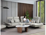 Lovy Corner Full Thick Leather Pushback Sofa