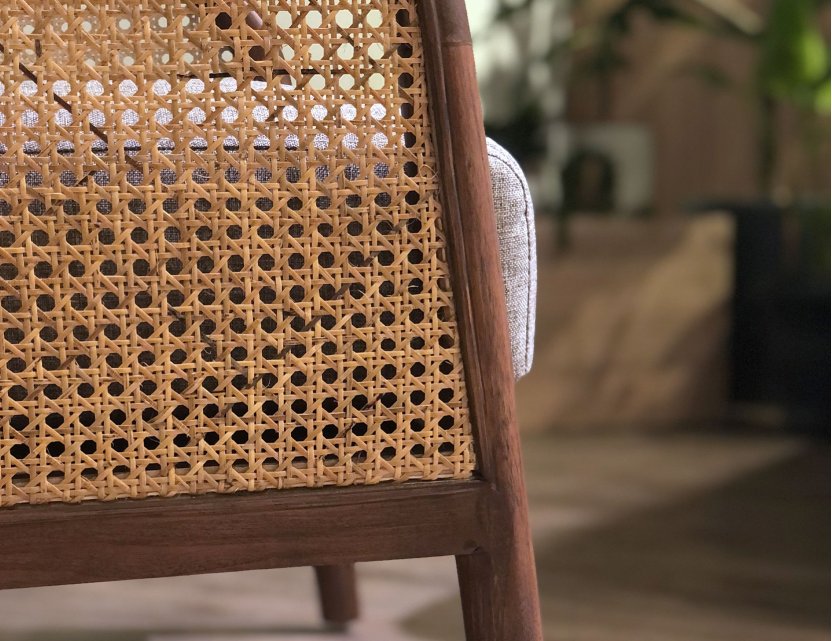 Nash Rattan Fabric Armchair