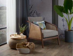 Nash Rattan Fabric Armchair