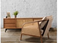 Nash Rattan Fabric Armchair