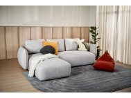 New Rond Fabric Sofa with Removable Backrest Covers
