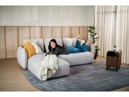 New Rond Fabric Sofa with Removable Backrest Covers