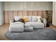 New Rond Fabric Sofa with Removable Backrest Covers