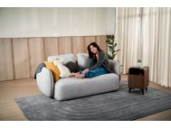 New Rond Fabric Sofa with Removable Backrest Covers