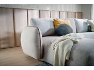 New Rond Fabric Sofa with Removable Backrest Covers