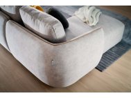 New Rond Fabric Sofa with Removable Backrest Covers
