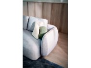 New Rond Fabric Sofa with Removable Backrest Covers