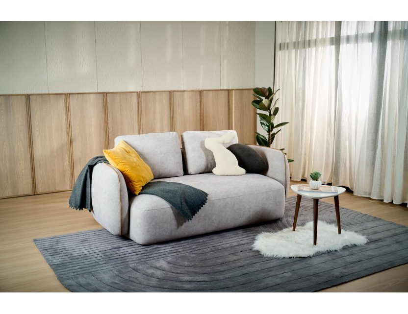 New Rond Fabric Sofa with Removable Backrest Covers