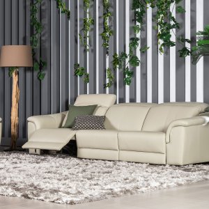 Plume Motorised Leather Recliner Sofa with Adjustable Headrests Plume Motorised Leather Recliner Sofa with Adjustable Headrests