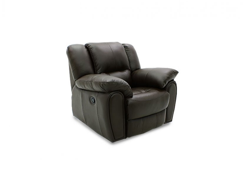 Plush Manual Leather Recliner Sofa