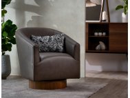 Pratt Leather Swivel Armchair