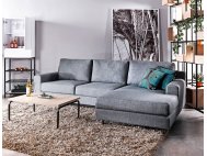 Ross L-Shape Fabric Sofa with Removable Covers