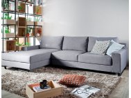 Ross L-Shape Fabric Sofa with Removable Covers