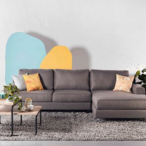 Ross L-Shape Fabric Sofa with Removable Covers Ross L-Shape Fabric Sofa with Removable Covers