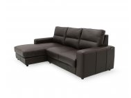Tres L-Shape Leather Sofa with High Backrest