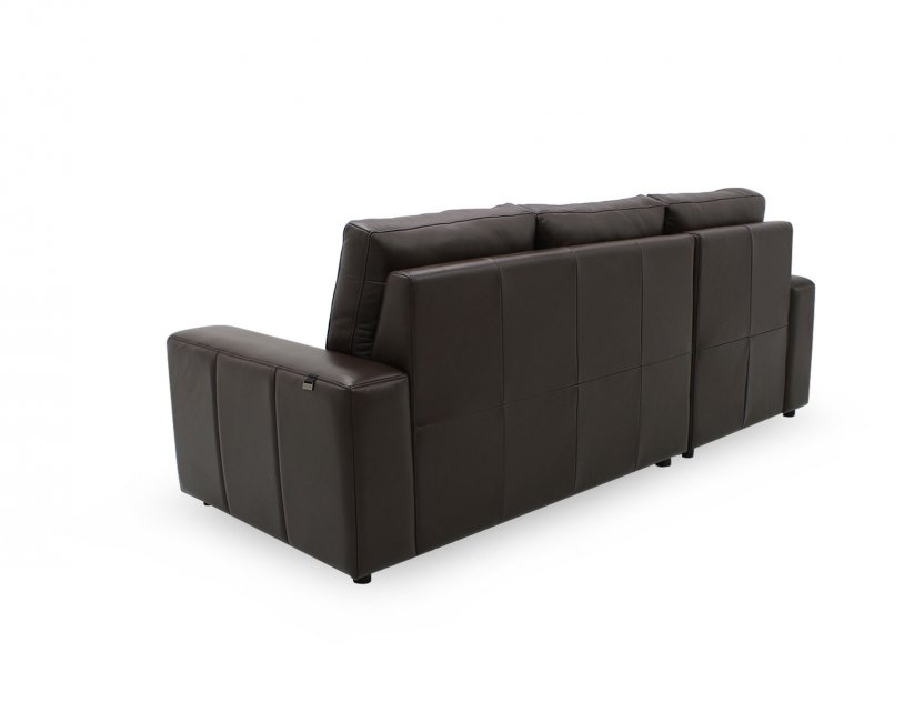 Tres L-Shape Leather Sofa with High Backrest