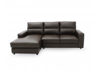 Tres L-Shape Leather Sofa with High Backrest