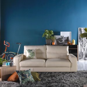 Tres Leather Sofa with High Backrest Tres Leather Sofa with High Backrest