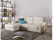 Tres L-Shape Leather Sofa with High Backrest