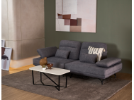 Truso Fabric Push Back Sofa With Adjustable Arms