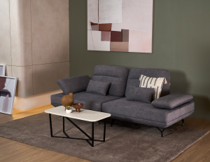 Truso Modular Fabric Sofa With Adjustable Armrest And Backrest With Deep Seating