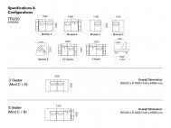 Truso Modular Fabric Sofa With Adjustable Armrest And Backrest With Deep Seating