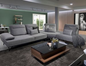 Truso Modular Fabric Sofa With Adjustable Armrest And Backrest With Deep Seating