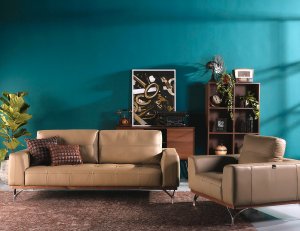 Yves Leather Sofa with Detachable Cushion Yves Leather Sofa with Detachable Cushion