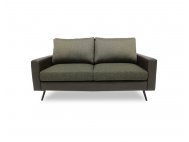 Dansk Fabric Sofa with Faux Leather Armrest